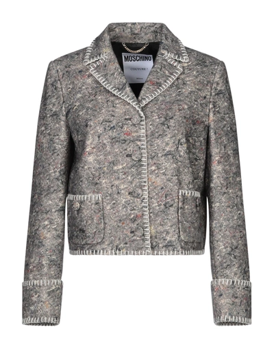 Moschino Suit Jackets In Lead
