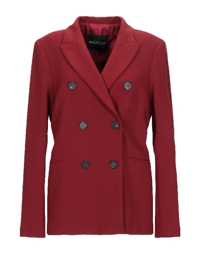 Ottod'ame Sartorial Jacket In Brick Red