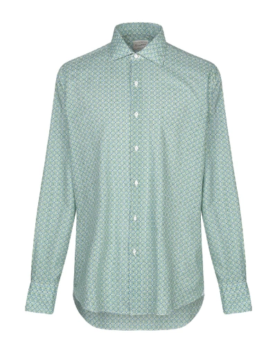 Finamore Patterned Shirt In Green