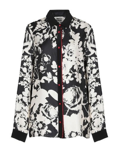 Fausto Puglisi Floral Shirts & Blouses In Black