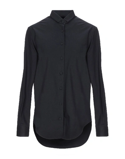 Xacus Woman Shirt Black Size 10 Cotton, Elastane