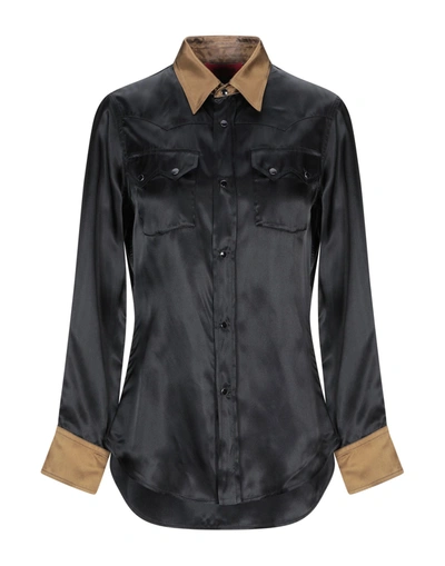 The Gigi Solid Color Shirts & Blouses In Black