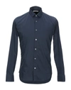 Grey Daniele Alessandrini Shirts In Blue