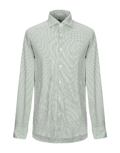 Finamore Patterned Shirt In Green