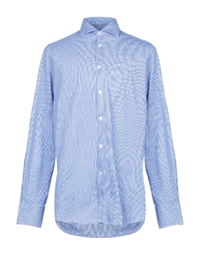 Finamore Patterned Shirt In Blue