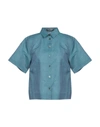 Dolce & Gabbana Linen Shirt In Turquoise