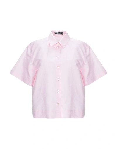 Dolce & Gabbana Linen Shirt In Pink
