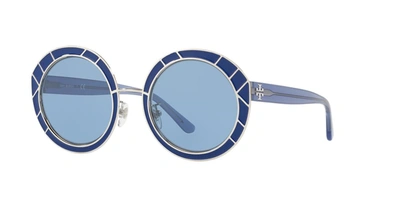 Tory Burch Women's Round Sunglasses, 51mm In Blue