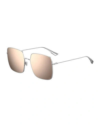 Dior Stellaire Square Metal Sunglasses In Gold