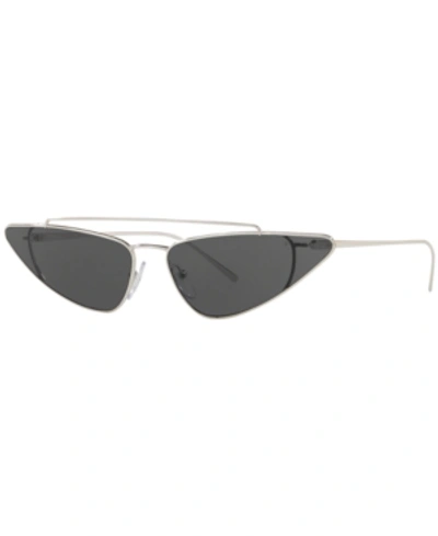 Prada Metal Cat-eye Sunglasses In Grey-black
