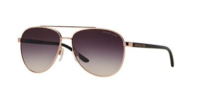 Michael Kors Woman Sunglasses Mk5007 Hvar In Gold / Grey / Rose / Rose Gold