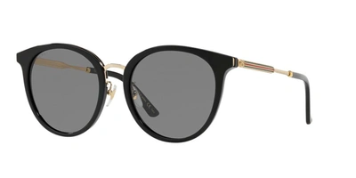 Gucci Sunglasses, Gg0204sk In Grey-black