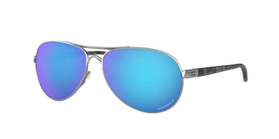 Oakley Feedback Polarized Sunglasses, Oo4079 In Polished Chrome