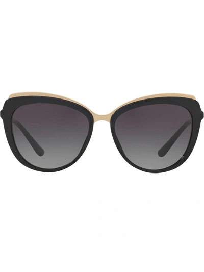 Dolce & Gabbana Metal-trim Gradient Cat-eye Sunglasses In Grey Gradient