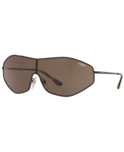 Vogue Monochromatic Shield Sunglasses In Brown