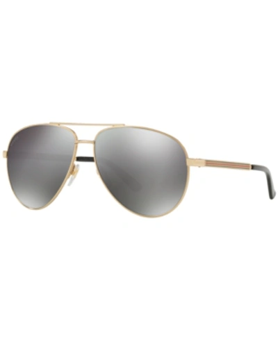 Gucci Sunglasses, Gg0137s In Grey-black