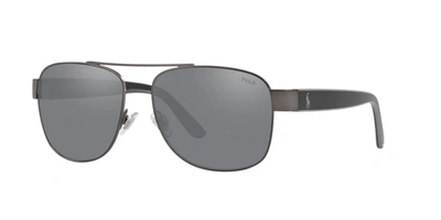 Polo Ralph Lauren Sunglasses, Ph3122 59 In Light Grey Mirror Black