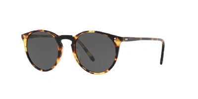 Oliver Peoples O'malley Mirrored Round Sunglasses, 48mm In Dark Grey Polar