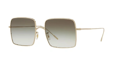 Oliver Peoples Rassine 56 Square Metal Sunglasses In Green