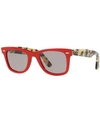 Ray Ban Standard Classic Wayfarer 50mm Polarized Sunglasses - Red In Red/grey Polar