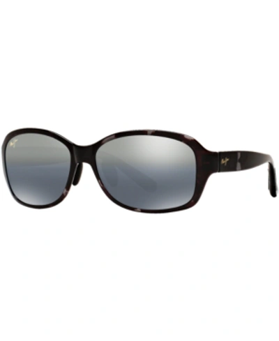 Maui Jim Koki Beach 56mm Polarizedplus2 Sunglasses - Black And Grey Tortoise/ Grey In Grey Mir Pol