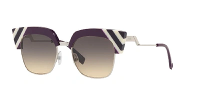 Fendi 50mm Cat Eye Sunglasses - Violet In Brown