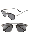 Oliver Peoples Remick Monochromatic Brow-bar Sunglasses, Black