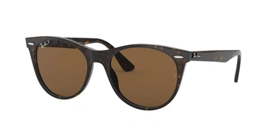 Ray Ban Rb2185 Tortoise Unisex Sunglasses In Polarized Brown Classic B-15
