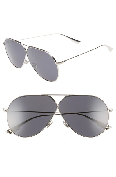 Dior 65mm Aviator Sunglasses - Light Gold