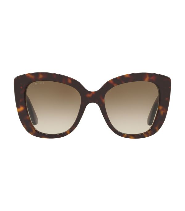 Gucci Havana Gg0327s Cat-eye Frame Sunglasses | ModeSens