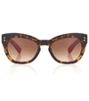 Valentino Women's Rockstud Cat Eye Sunglasses, 53mm In Brown Gradient