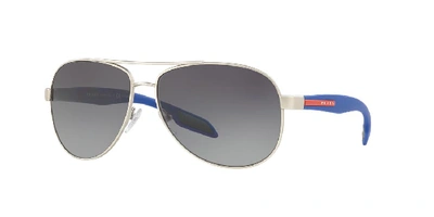 Prada Polarized Sunglasses, Ps 53ps In Polar Grey Gradient