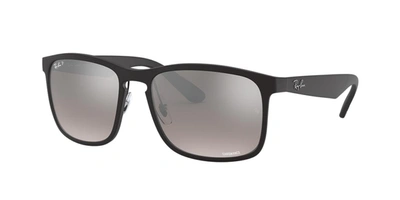 Ray Ban Chromance Square Sunglasses In Silver Mirror Chromance
