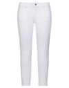 Dondup White Cotton Cropped Lenght Jeans