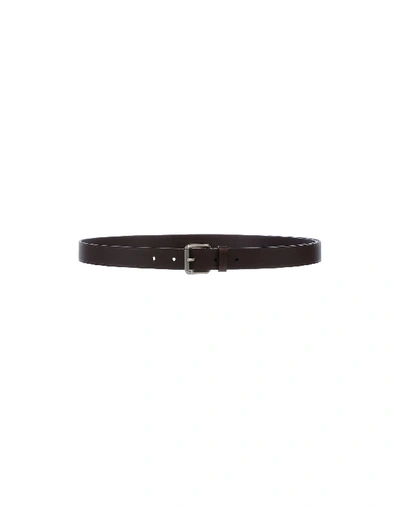 Burberry Leather Belt In Dark Brown