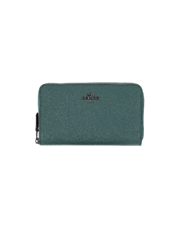 green coach wallet