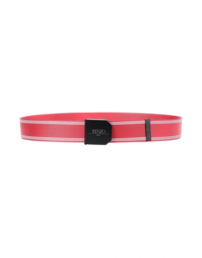 Kenzo Fabric Belt In Red