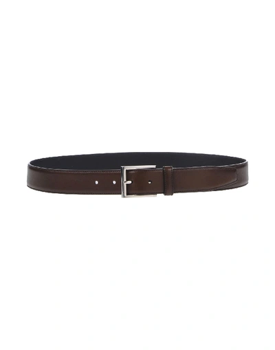 Prada Leather Belt In Dark Brown