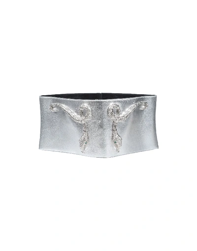 Philipp Plein High-waist Belt In Silver