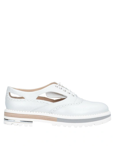 Alberto Guardiani Lace-up Shoes In Light Grey