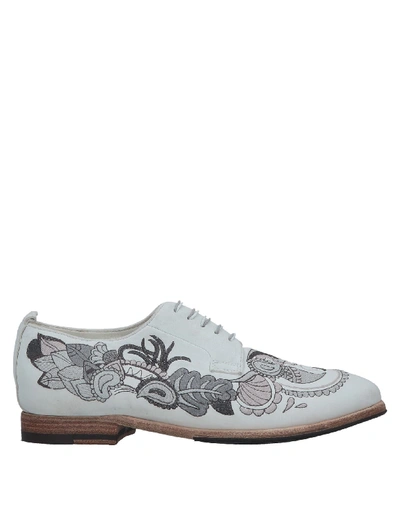 Sartori Gold Laced Shoes In White