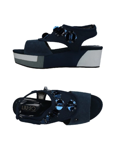 Liu •jo Sandals In Dark Blue