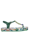 Dolce & Gabbana Flip Flops In Green