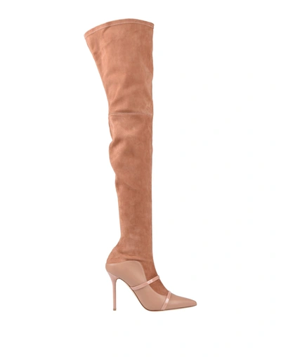 Malone Souliers Knee Boots In Pastel Pink