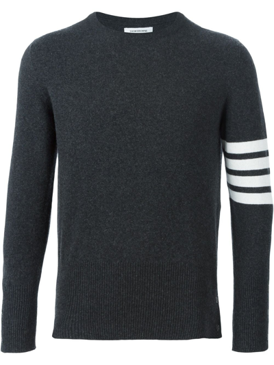 Thom Browne Classic Cashmere Crewneck Sweater In Black