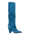 Anna F Knee Boots In Turquoise