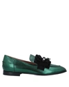 Pollini Loafers In Green