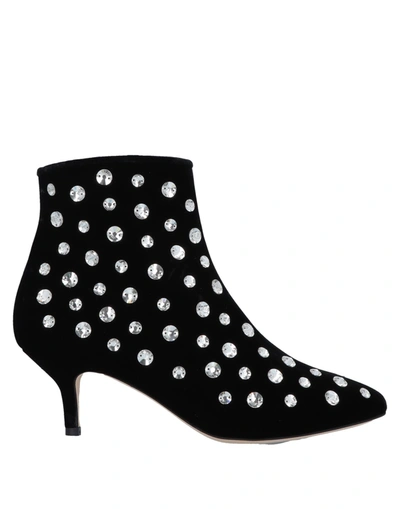 Polly Plume Ankle Boots In Black