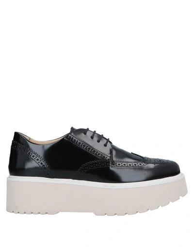 Hogan Lace-up Shoes In Black