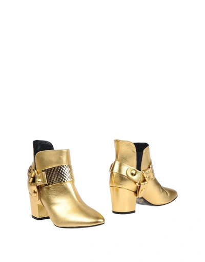 Just Cavalli Ankle Boot In Gold